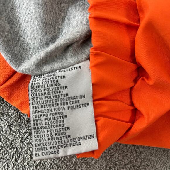 Auburn Tigers Jacket Men Large Orange Blue Pullover Side Zip Fleece Lined Sports - Picture 9 of 12